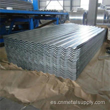 Hoja de techo de acero galvanizado corrugado con recubrimiento con zinc DX51D